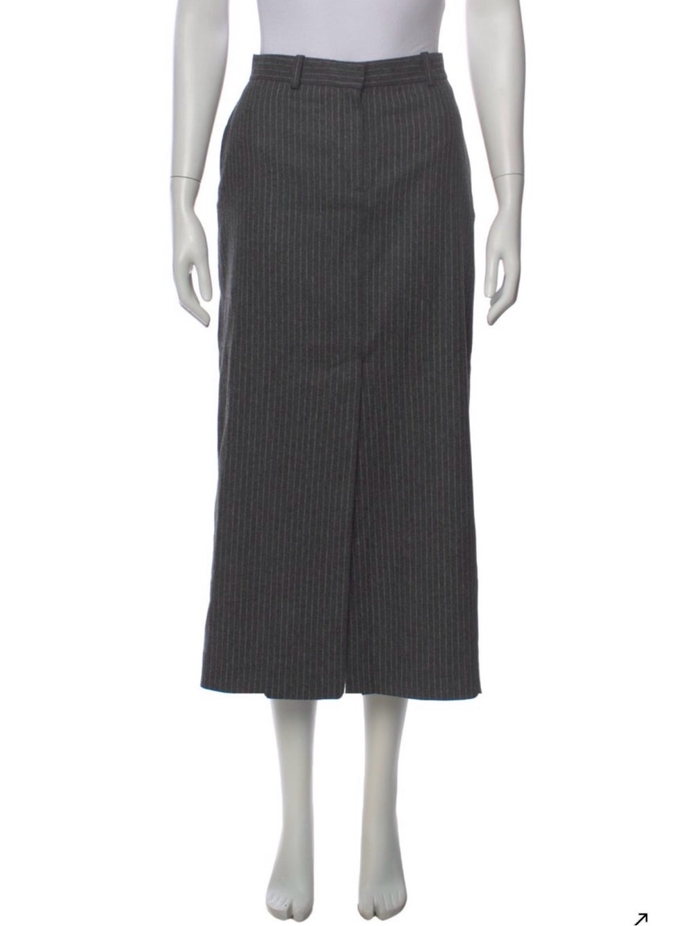 ba&sh Charcoal Pinstripe Maxi Skirt